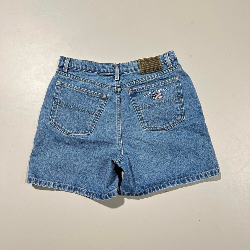 Polo Ralph Lauren Women's Small Blue Denim Jean Shorts with Logo